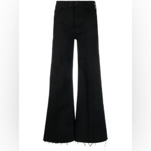 NWOT MOTHER Black Weekender Fray Denim Jeans